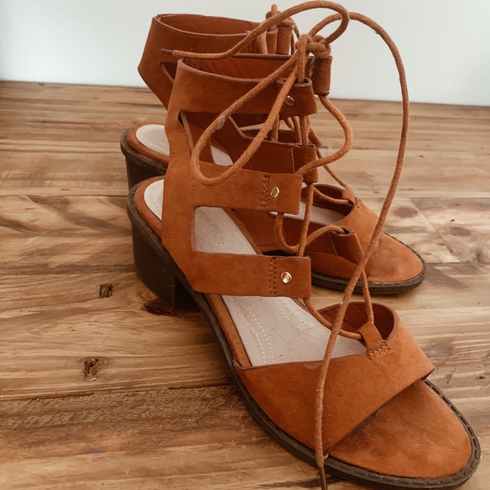 Thrifted heeled sandals from Scotland!